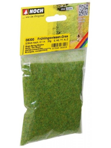NOCH 08300 Confezione di fibra verde primaverile gr. 20 (altezza 2,5 mm)